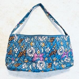Vera Bradley Outlet Slouchy Shoulder Hand Bag Purse Blue Wild Prairie New